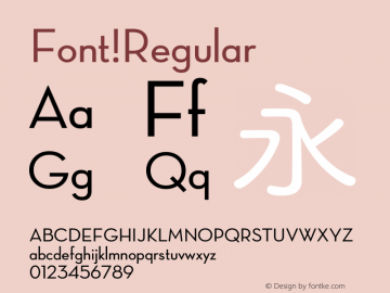 Font Version 1.00 January 8, 2017, initial release图片样张