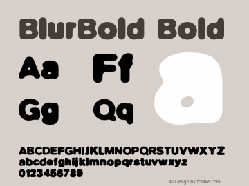 BlurBold字体|BlurBold Version 001.000字体