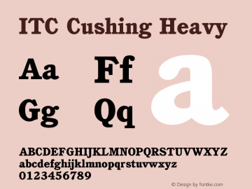 ITC Cushing Heavy Version 003.001图片样张