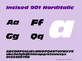 Incised 901 Nord Italic Version 003.001 Font Sample