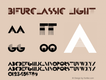 BifurClassic-Light Version 001.000 Font Sample
