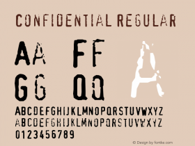 Confidential Version 001.000 Font Sample
