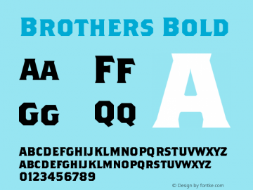 BrothersBold Version 001.000图片样张
