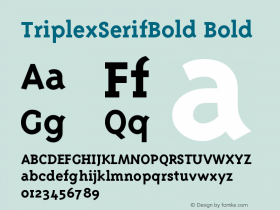 TriplexSerifBold Version 001.000图片样张