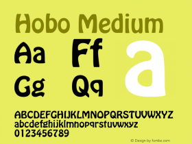 Hobo Version 001.002 Font Sample