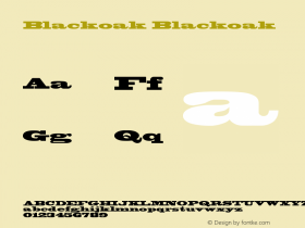 Blackoak Version 001.001 Font Sample