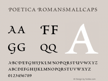 Poetica Roman Small Capitals Version 001.000图片样张