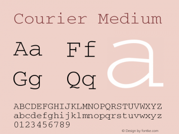 Courier Version 002.003 Font Sample