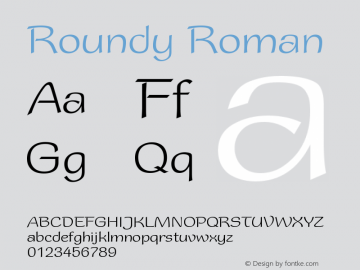 Roundy Roman Version 001.000 Font Sample
