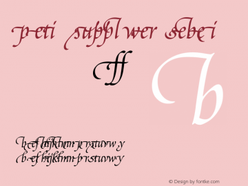 Poetica Supp Lowercase Beginnings I Version 001.000图片样张