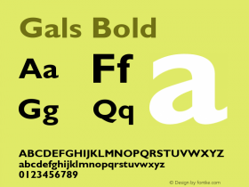 Gals Bold 1.0 Sun Jul 26 16:30:16 1992 Font Sample