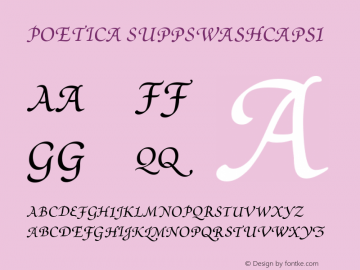 Poetica Supp Swash Capitals I Version 001.000图片样张