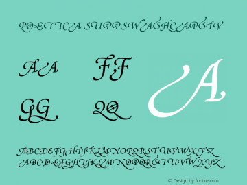 Poetica Supp Swash Capitals IV Version 001.000图片样张
