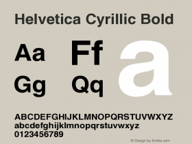 Helvetica Cyrillic Bold Version 001.001图片样张