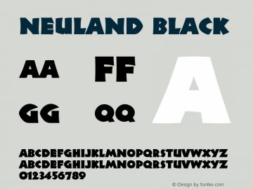 Neuland Version 001.000 Font Sample