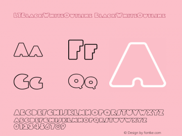 LinotypeBlackWhiteOutline Version 1.000 Font Sample