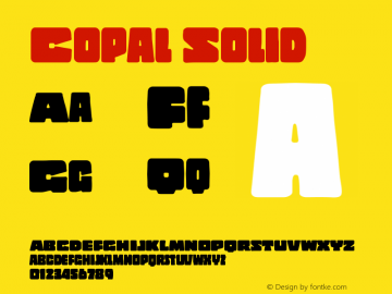 Copal Solid Version 001.000 Font Sample