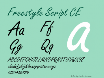 Freestyle Script CE Version 001.000图片样张
