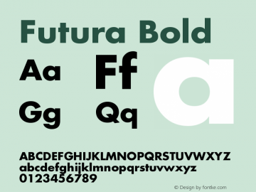 Futura CE Bold Version 001.000 Font Sample