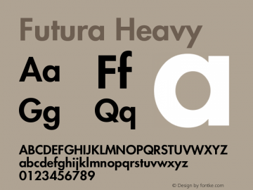 Futura CE Heavy Version 001.000 Font Sample
