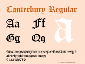 Canterbury Regular 1.34图片样张