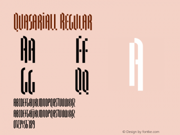 QuasariaLL-Regular Version 001.000 Font Sample