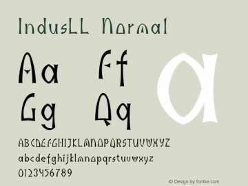IndusLL-Normal Version 001.000 Font Sample