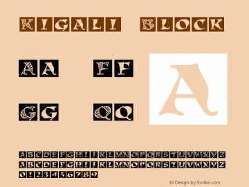 Kigali Block Version 001.000 Font Sample