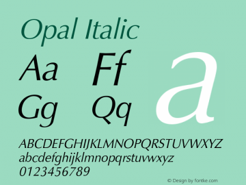 Opal Italic 001.001图片样张