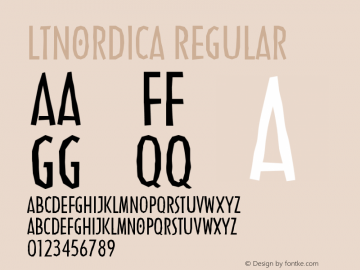 LinotypeNordica-Regular Version 001.000 Font Sample