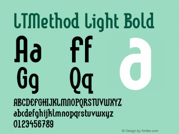 LinotypeMethod-Bold Version 001.000 Font Sample