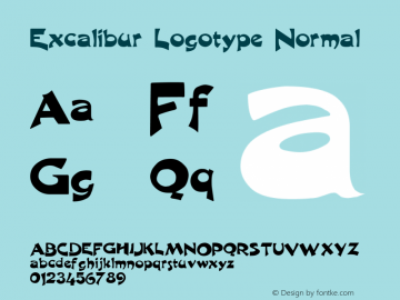 Excalibur Logotype Normal Version 1.0图片样张
