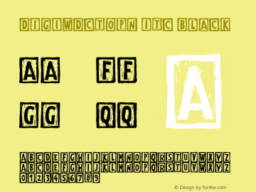 DigitalWoodcutsOpen ITC Version 001.001 Font Sample