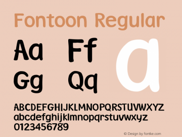 Fontoon Version 003.001 Font Sample