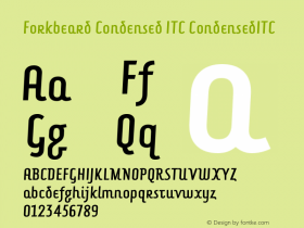 Forkbeard Condensed ITC Version 001.001 Font Sample