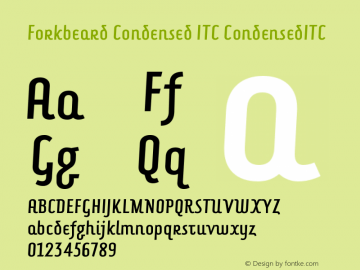 Forkbeard Condensed ITC Version 001.001图片样张