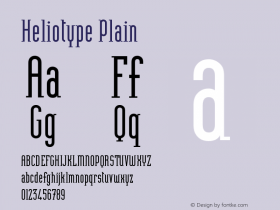 HeliotypePlain Version 001.000图片样张