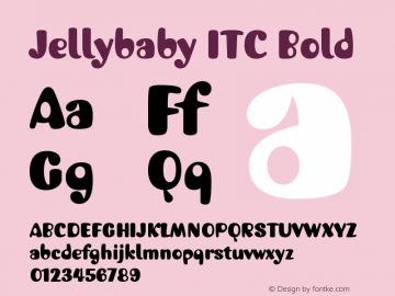 Jellybaby ITC Version 001.001 Font Sample