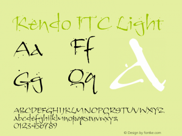 Kendo ITC Version 001.001 Font Sample