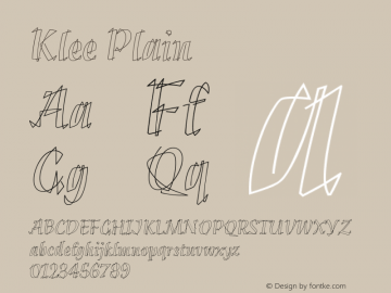 KleePlain Version 001.000 Font Sample