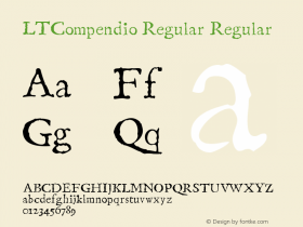 LTCompendio Regular Regular Version 001.000 Font Sample