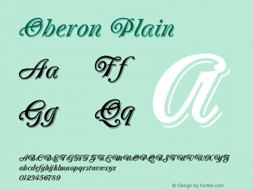 OberonPlain Version 001.000 Font Sample