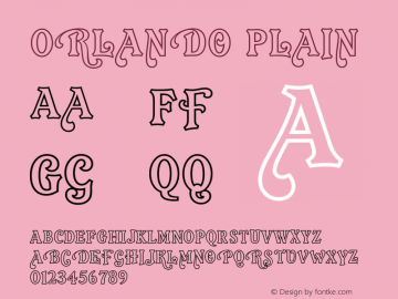 OrlandoPlain Version 001.000 Font Sample