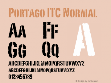 Portago ITC Version 001.001 Font Sample