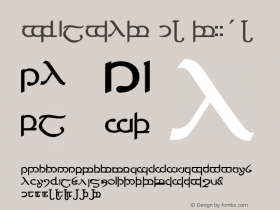 Tengwar 04 r. # 4 1.0 Wed Jul 27 01:17:33 1994 Font Sample