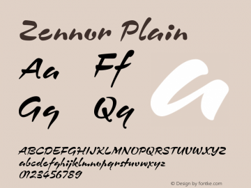 ZennorPlain Version 001.000 Font Sample