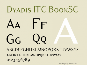 Dyadis ITC Book SC Version 001.001图片样张