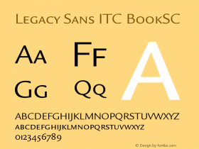 Legacy Sans ITC Book SC Version 001.005 Font Sample