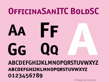 OfficinaSanITC-BoldSC Version 001.000 Font Sample