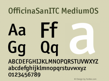 OfficinaSanITC-MediumOS Version 001.000 Font Sample